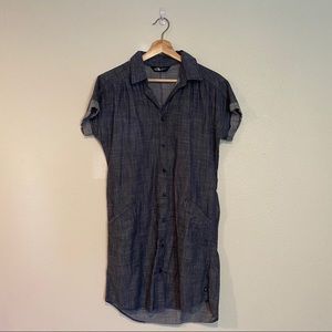 EUC The North Face button-down shirt dress, size S